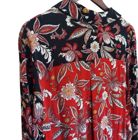 Rose Beverly Floral Paisley Colorful Blouse - Picture 6 of 8